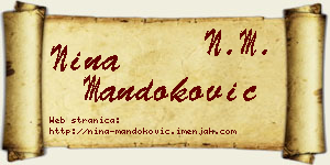 Nina Mandoković vizit kartica